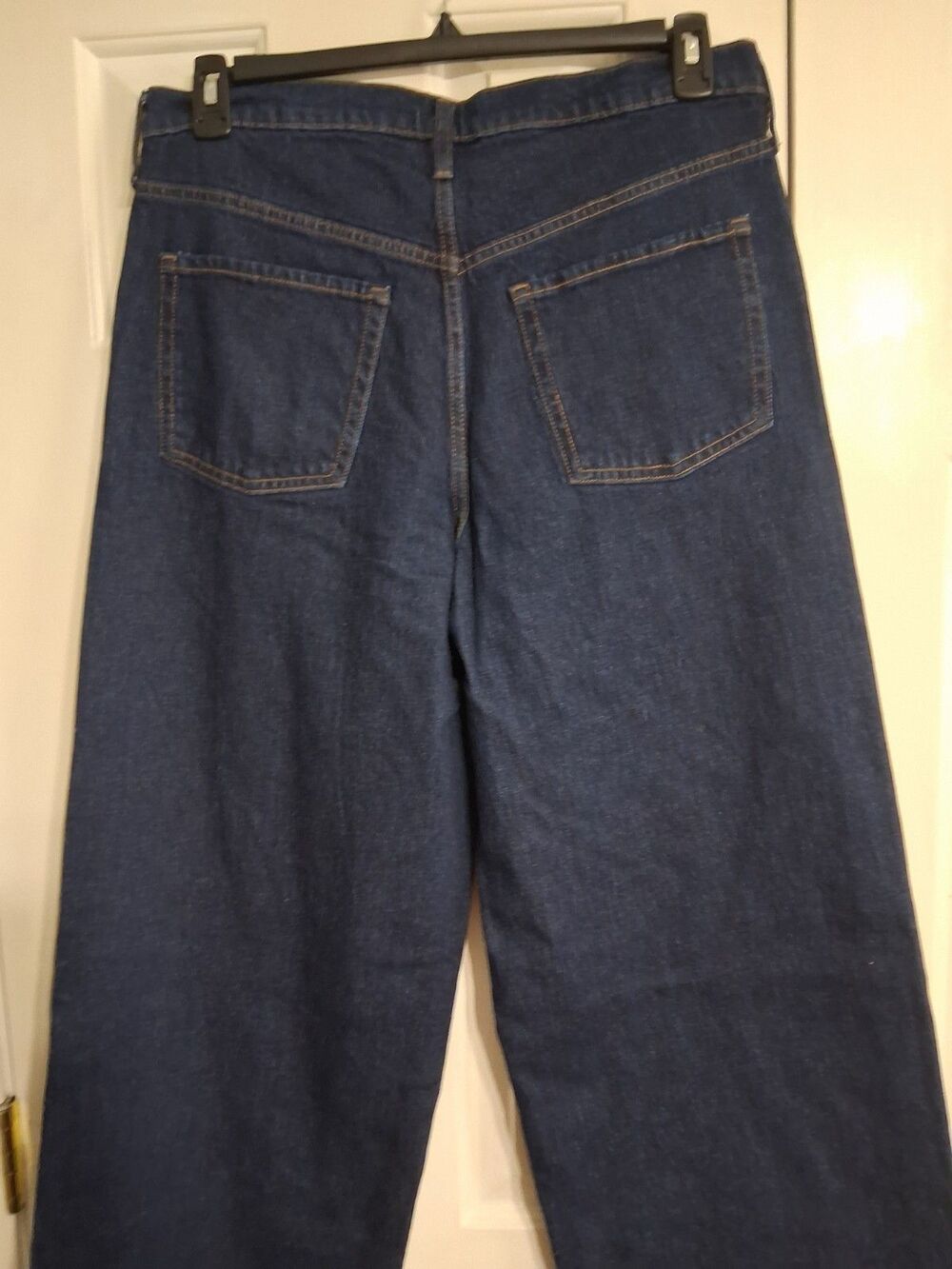 NWT Women's Old Navy Midrise The Slouchy Wide Leg Jeans Size 8 Tall BUTTON FLY - Picture 9 of 10